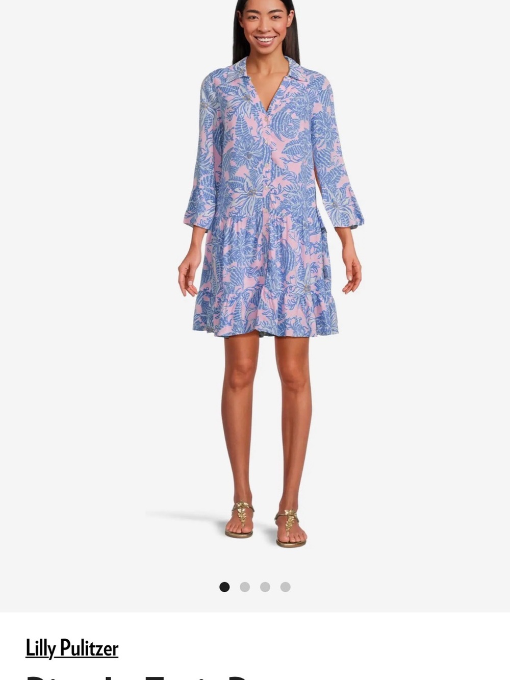 Lilly Pulitzer Diantha Ruffle Dress Conch Shell Pink